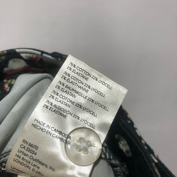 Athropologie Womens Pilcro Mid-Rise Demilune Floral Utility Pants size 32 - Picture 8 of 13